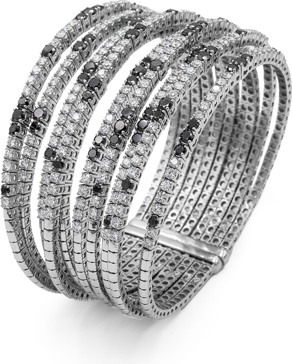 Leo Pizzo Super Chic 18k White Gold Multi-Diamond Bracelet