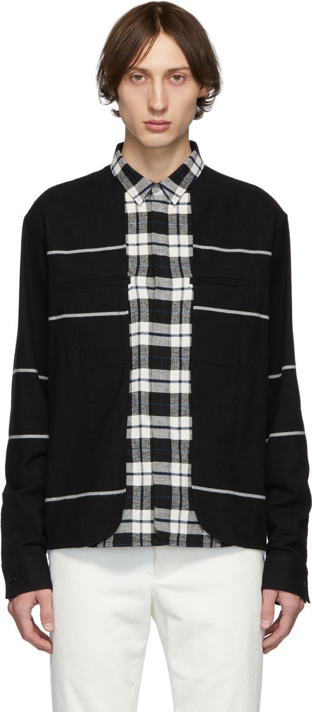 Haider Ackermann Black Double Layer Shirt