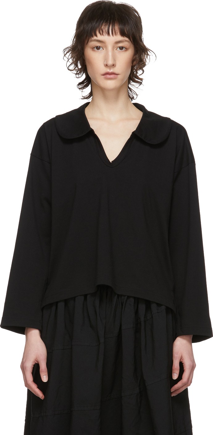 Comme Des Garçons Comme Des Garçons Black Peter Pan Collar T-Shirt