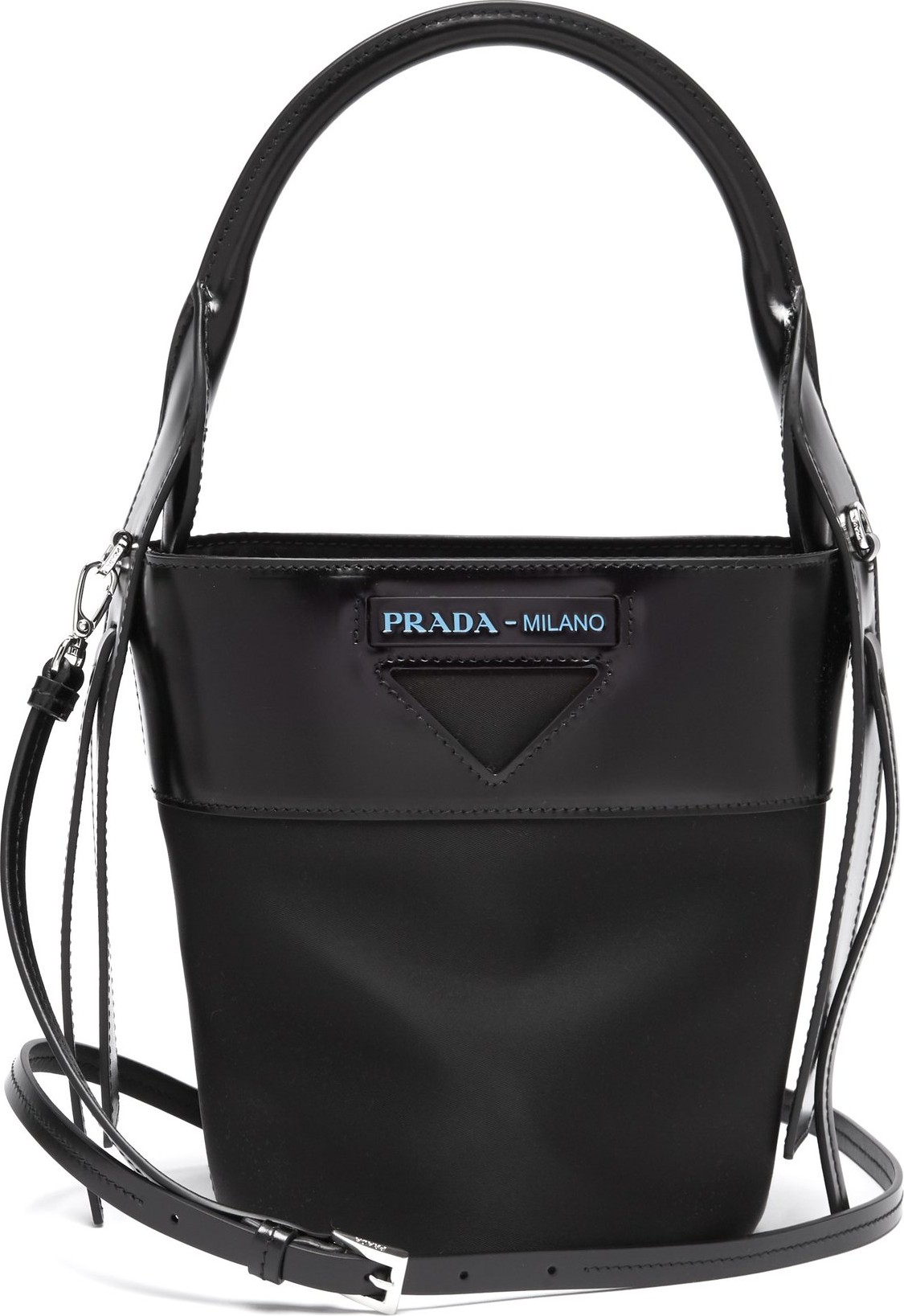 Prada Nylon and leather bucket bag