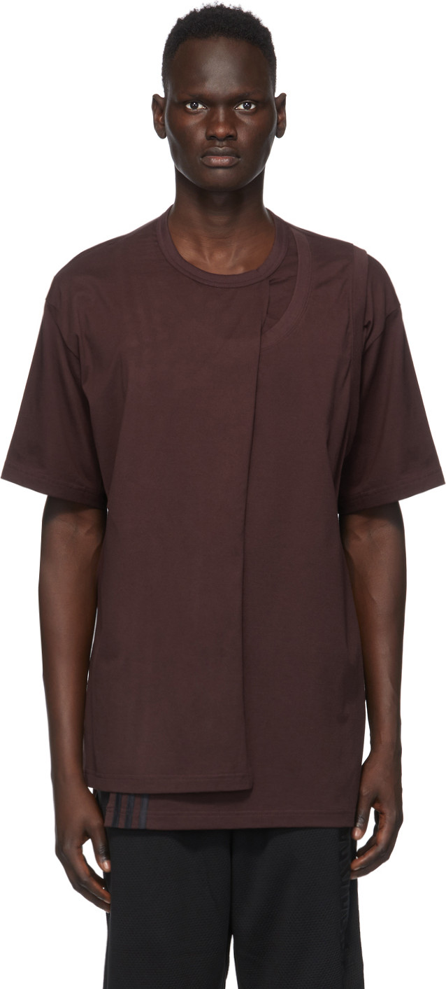 Y-3 - Burgundy CH2 Layered SS T-Shirt Y-3 - Burgundy CH2 Layered SS T-Shirt