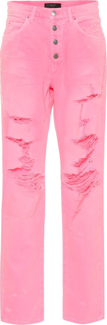 Amiri Slouch Destroyed high-rise jeans