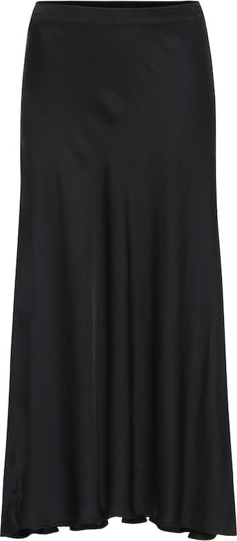 Velvet By Graham & Spencer Shelby satin midi skirt