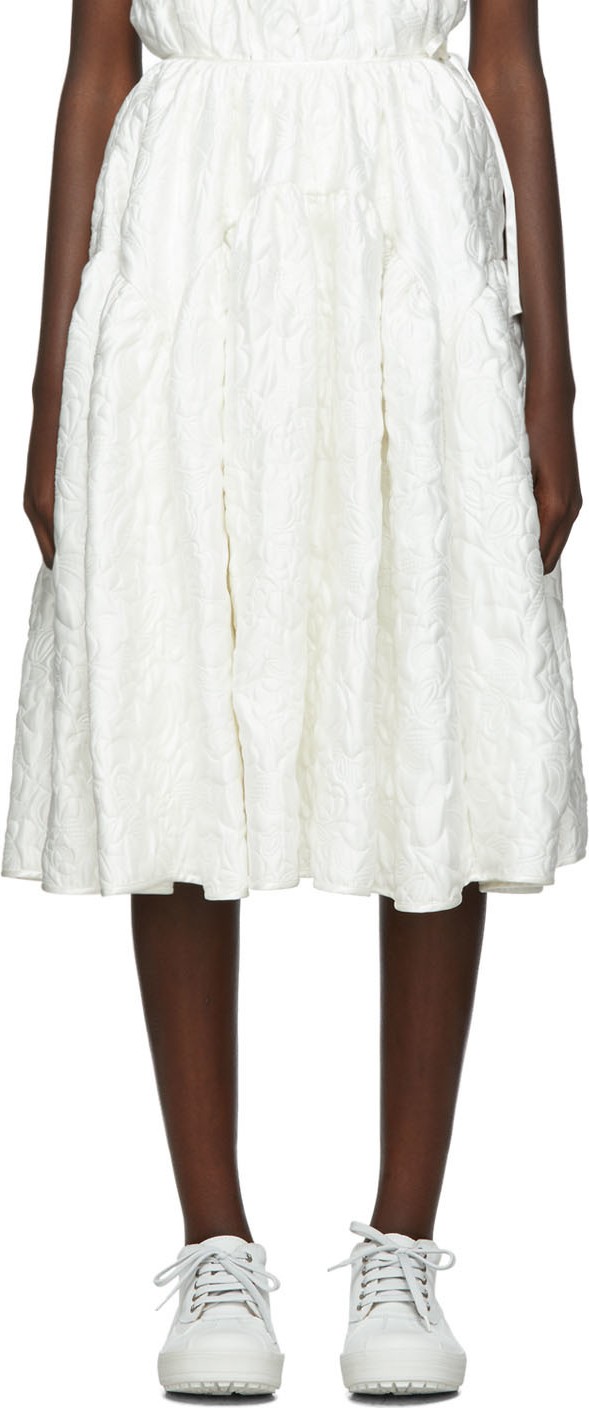 Cecilie Bahnsen White Tina Skirt