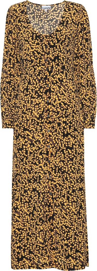 Ganni Floral crêpe maxi dress