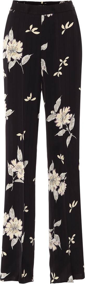Etro Floral high-rise straight pants