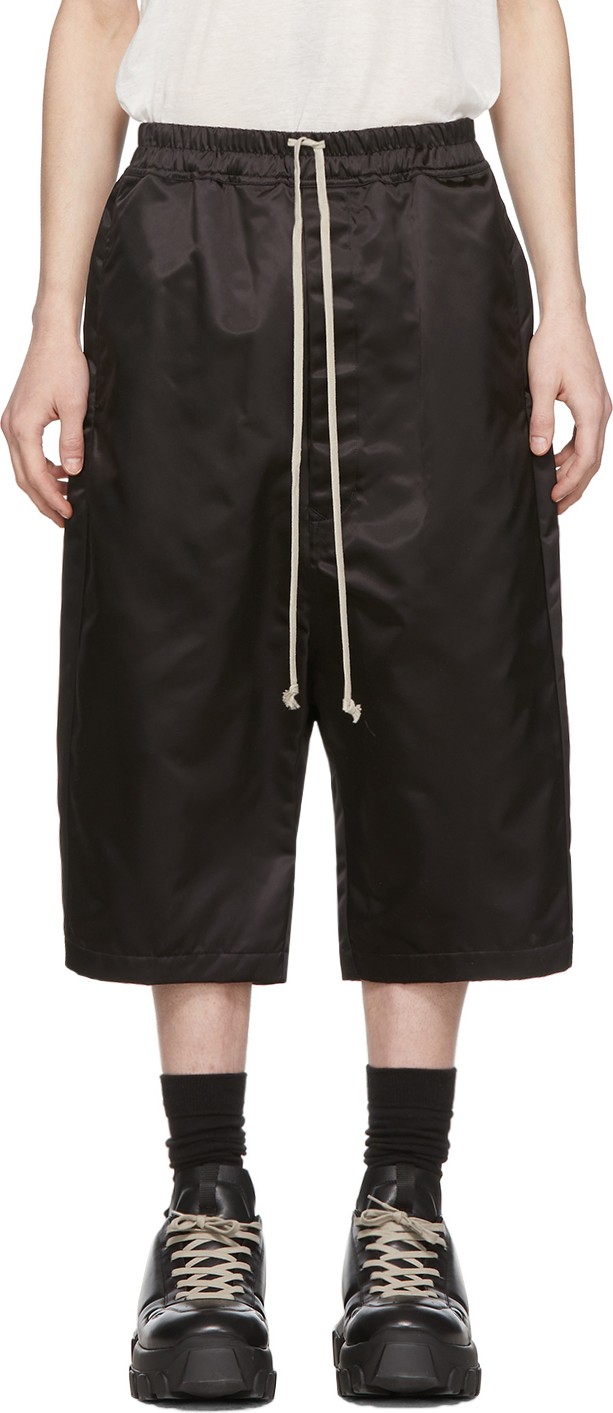 Rick Owens Black Karloff Shorts