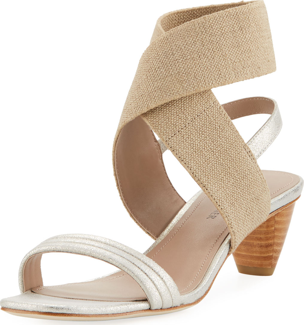 Donald J Pliner Hira Metallic Leather Low-Heel Sandal