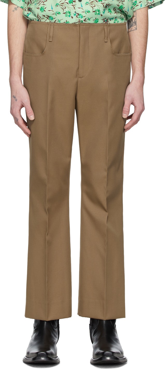 Acne Studios Brown Twill Bootcut Trousers