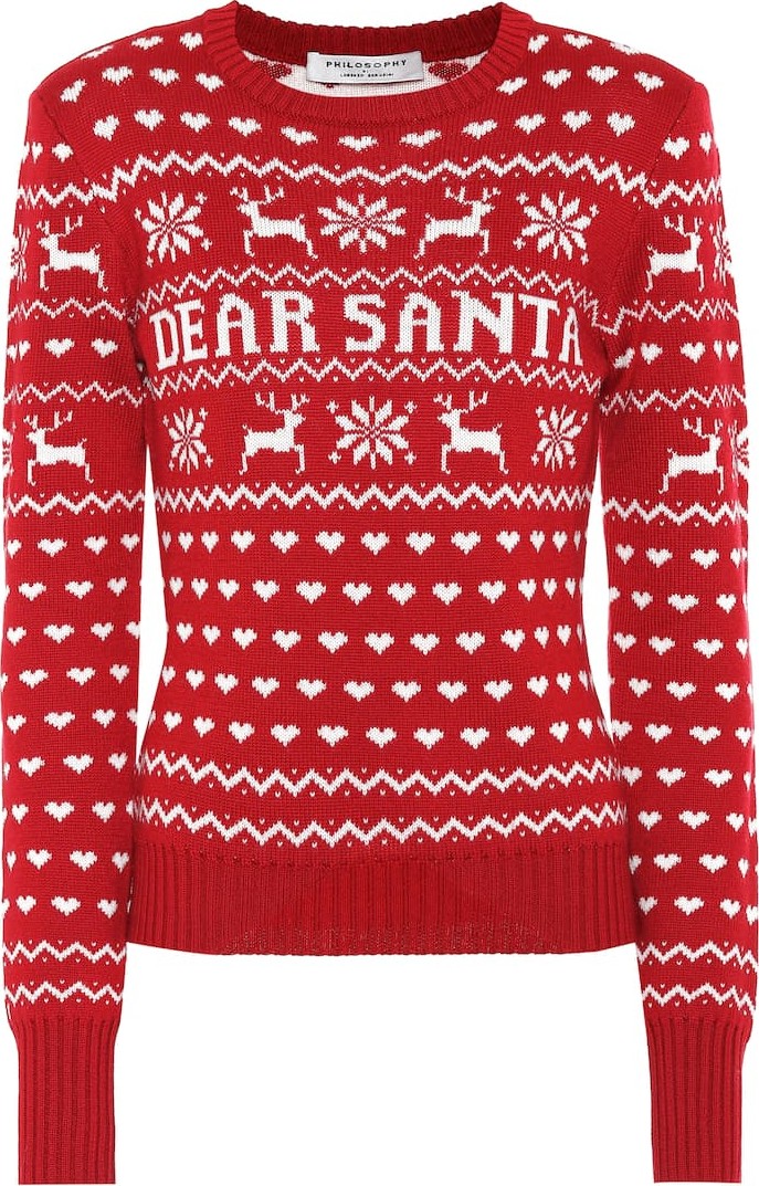 Philosophy Di Lorenzo Serafini Dear Santa virgin wool sweater