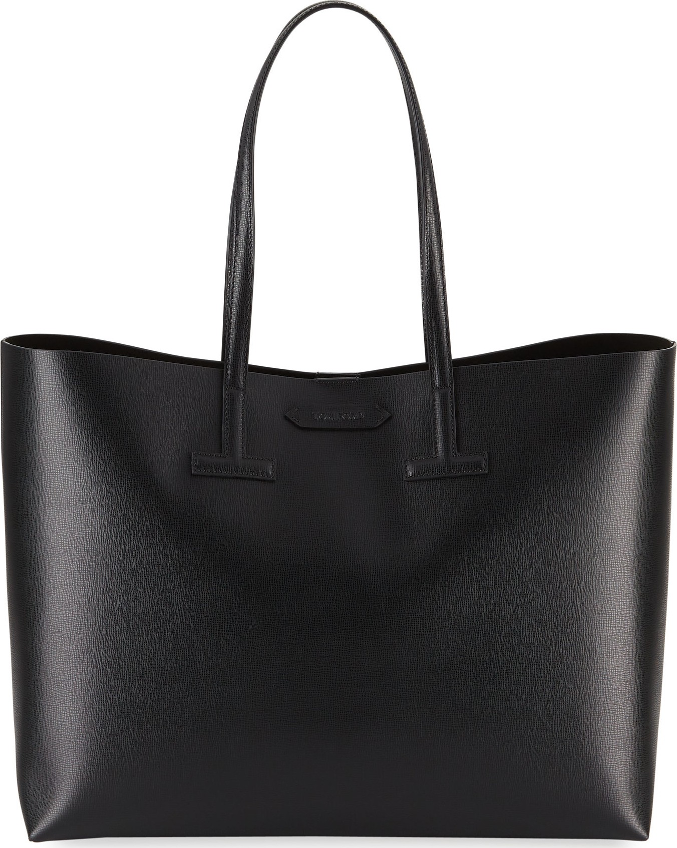 TOM FORD Medium T Saffiano Leather Tote Bag