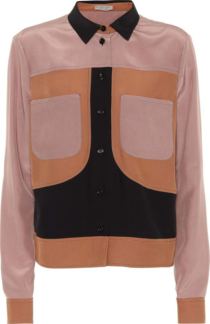 Bottega Veneta Paneled silk blouse