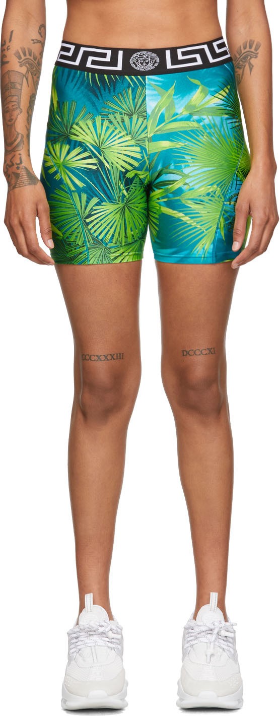 Versace Green Jungle Shorts