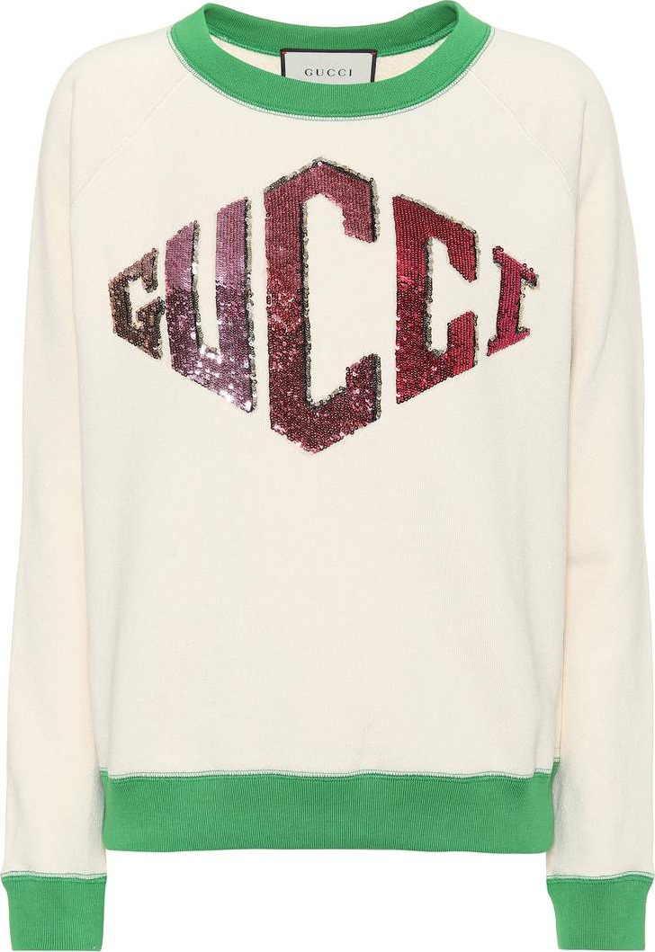 Gucci Sequined cotton sweatshirt