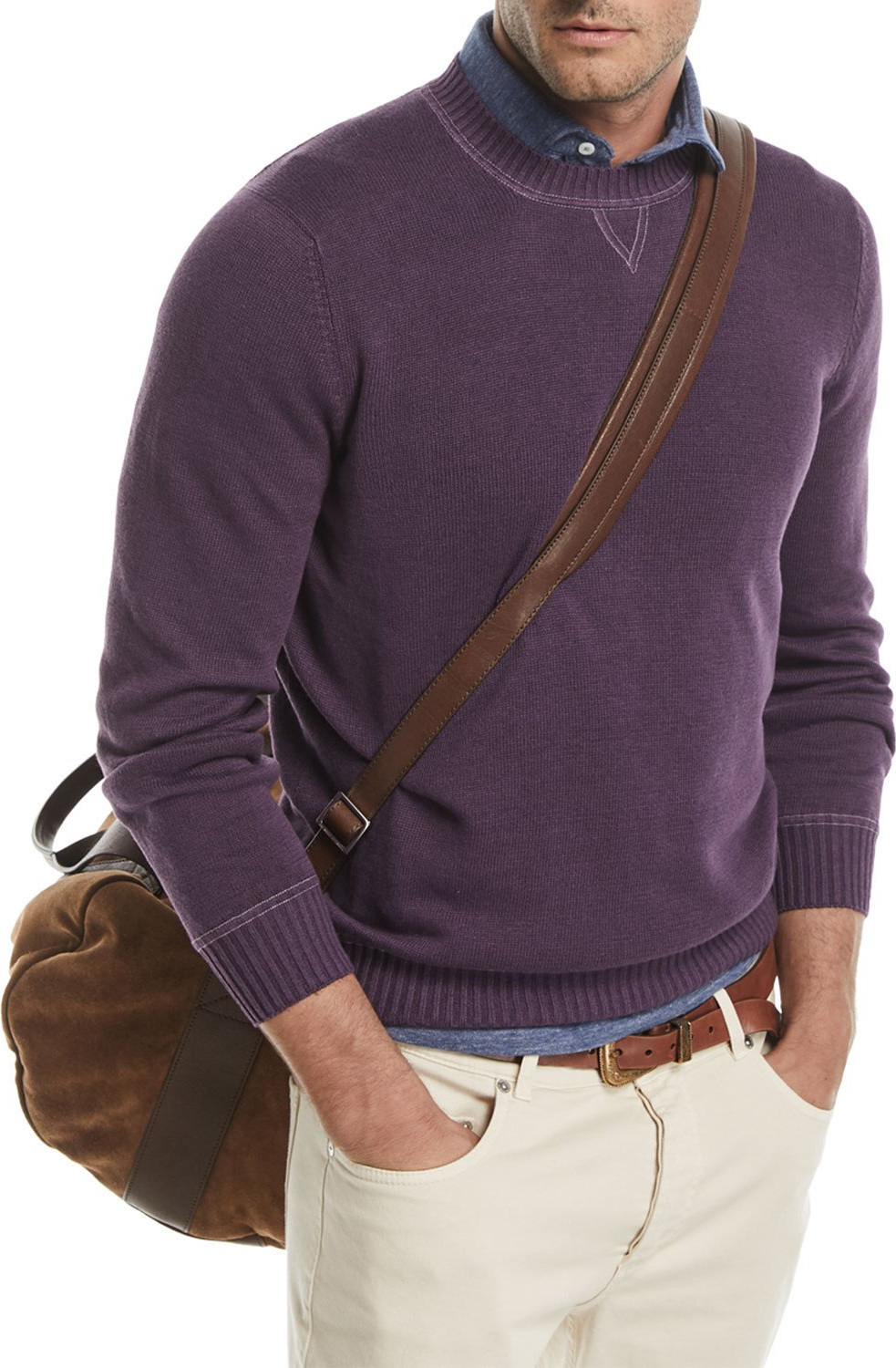 Brunello Cucinelli Crewneck Linen-Blend Sweater