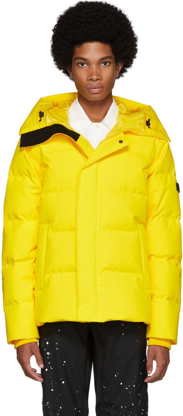 KENZO Yelow Down Quilted Puffer Jacket