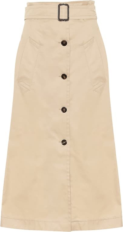 Max Mara Lisotte cotton midi skirt