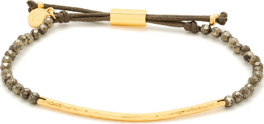Gorjana Power Gemstone Pyrite Bracelet for Strength, Gold