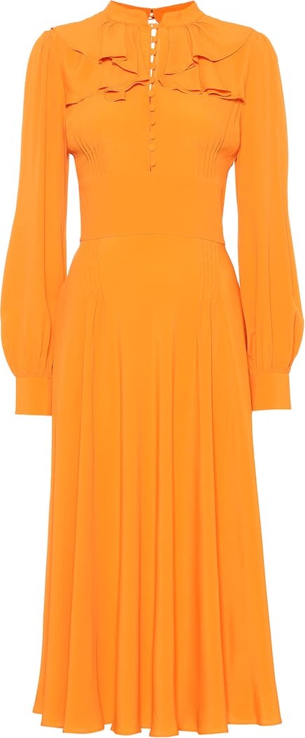 N°21 Ruffled crêpe midi dress