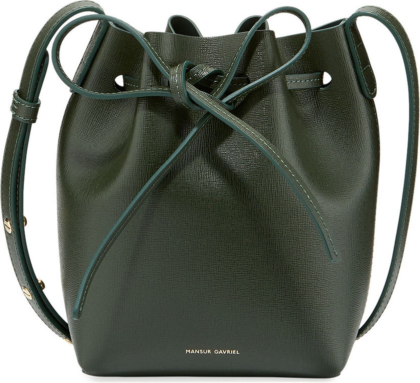 Mansur Gavriel Mini Mini Saffiano Leather Bucket Bag