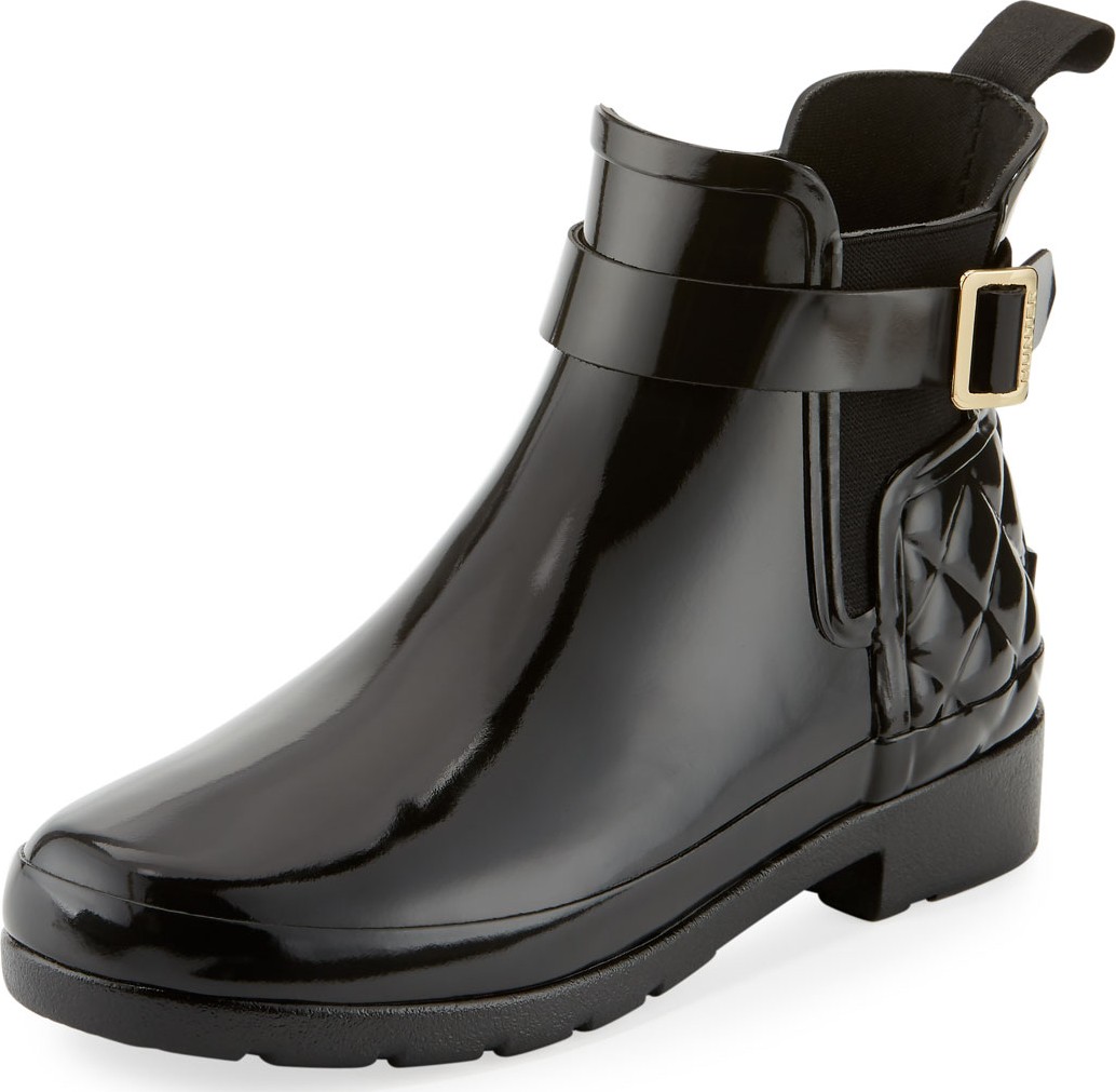Hunter Boots Refined Gloss Quilted Chelsea Boot