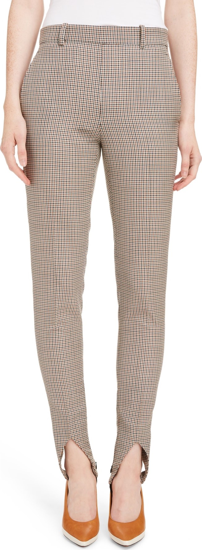 Givenchy Checked Wool Stirrup Pants