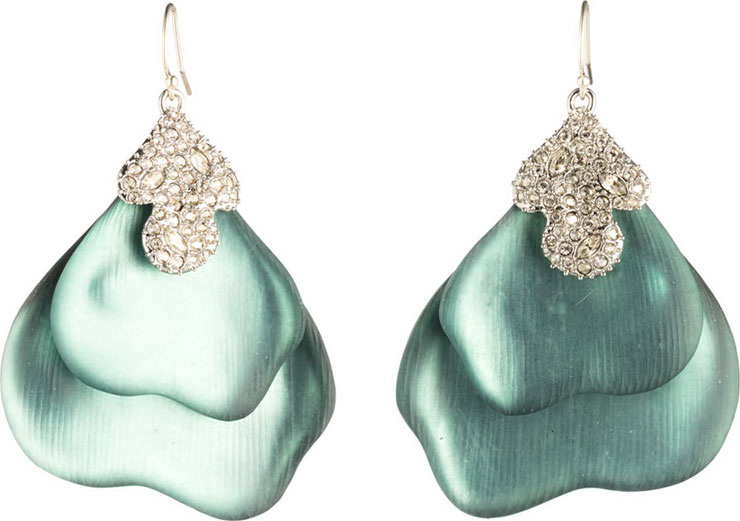 Alexis Bittar Crystal Encrusted Abstract Earrings, Blue