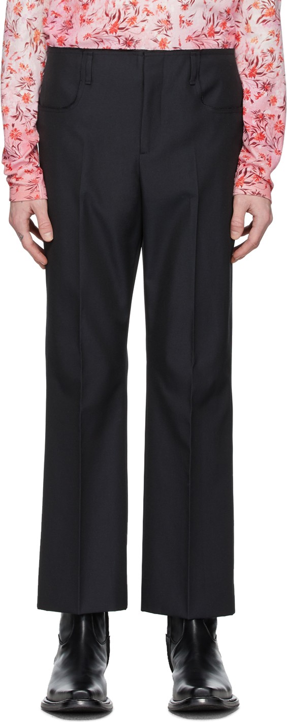 Acne Studios Black Bootcut Trousers