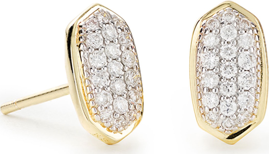Kendra Scott Amelee 14k Gold Diamond Stud Earrings