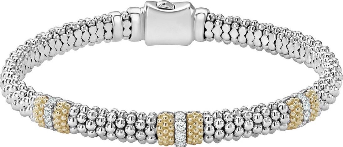 LAGOS 6mm Diamond Lux Three-Station Bracelet