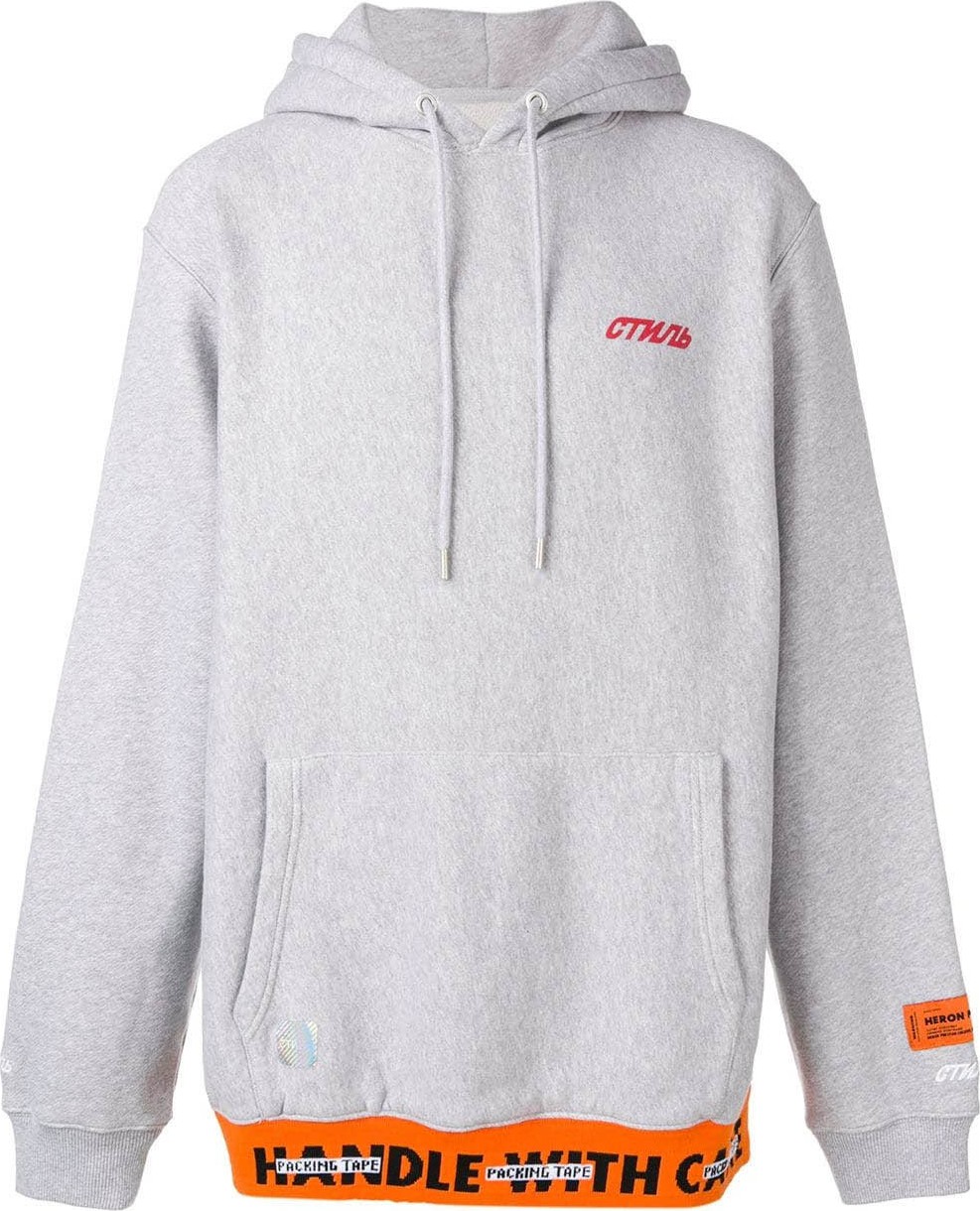 Heron Preston tape hoodie