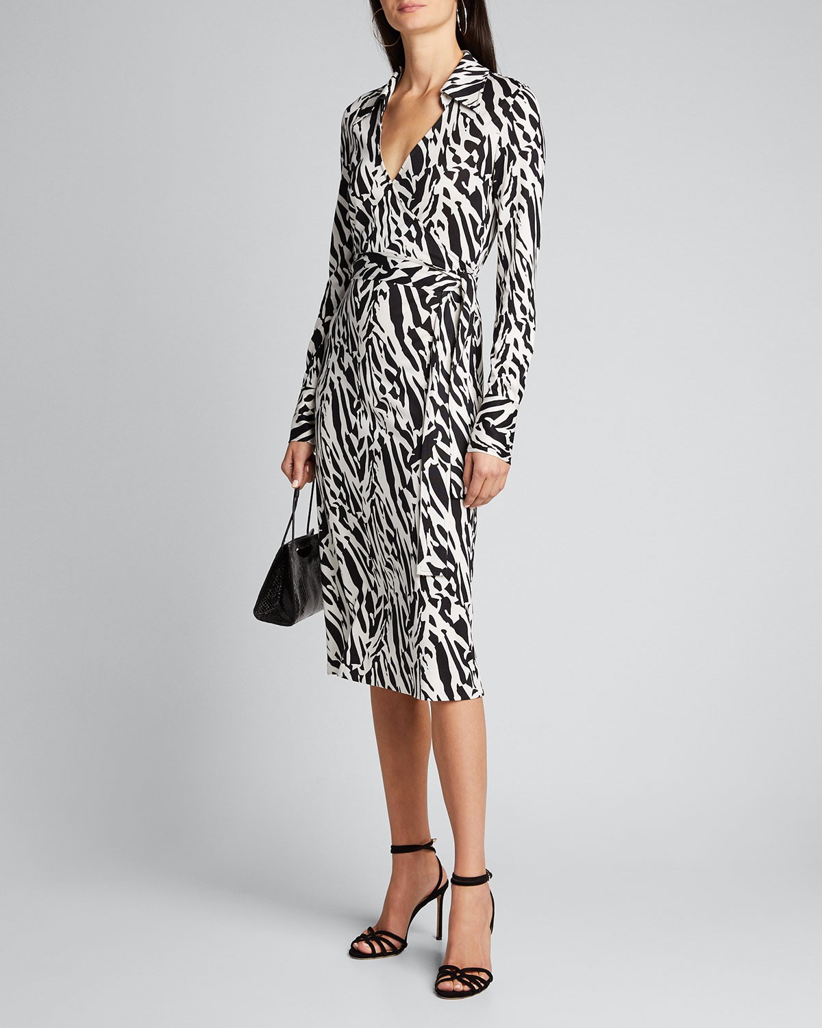 DIANE von FURSTENBERG Power Printed Midi Wrap Dress