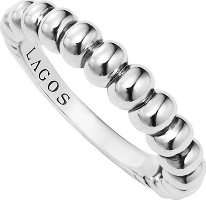 LAGOS Fluted Sterling Silver Stacking Ring, Size 7