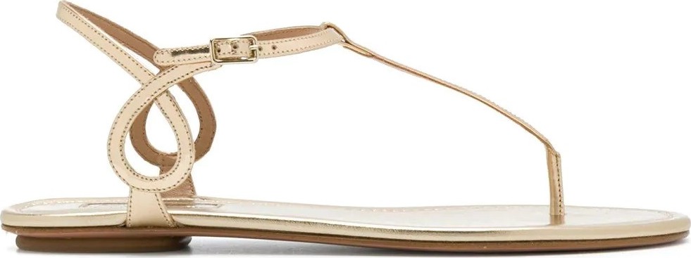 Aquazzura Gold Almost Bare Sandal