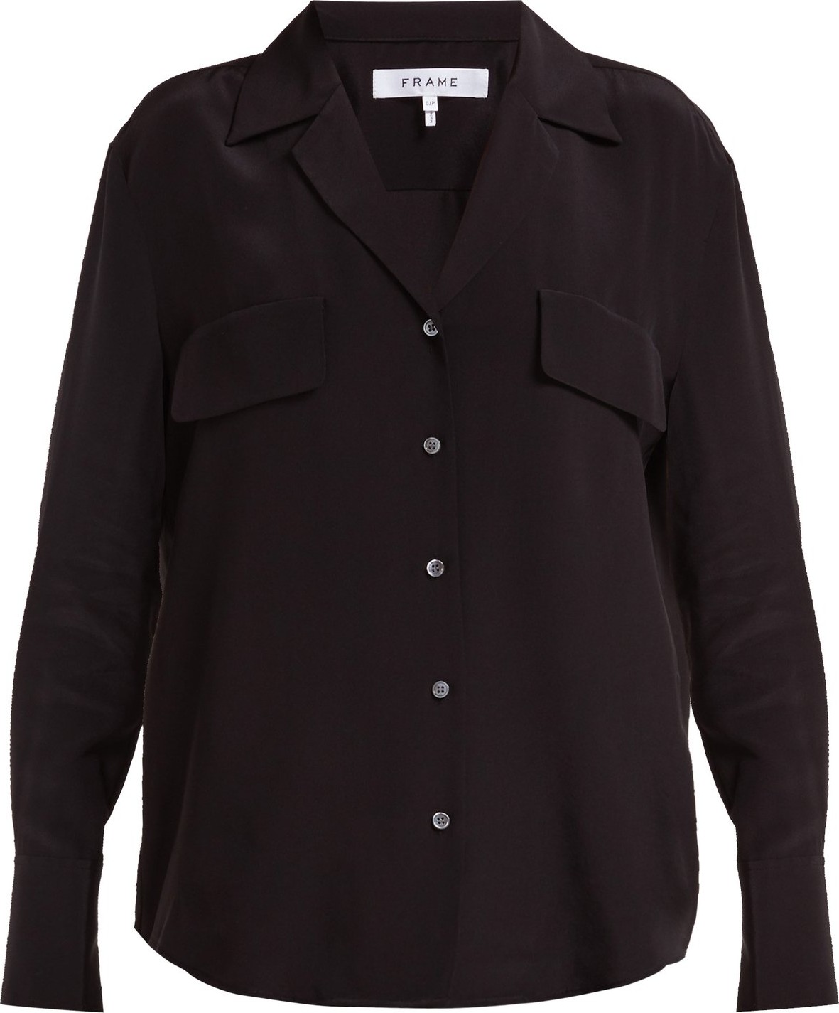 FRAME DENIM Chest pocket silk shirt