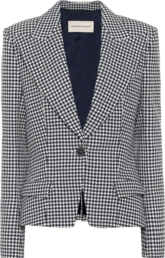 Alexandre Vauthier Houndstooth cotton-blend blazer