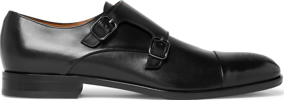 HUGO BOSS Stamford Leather Monk-Strap Shoes