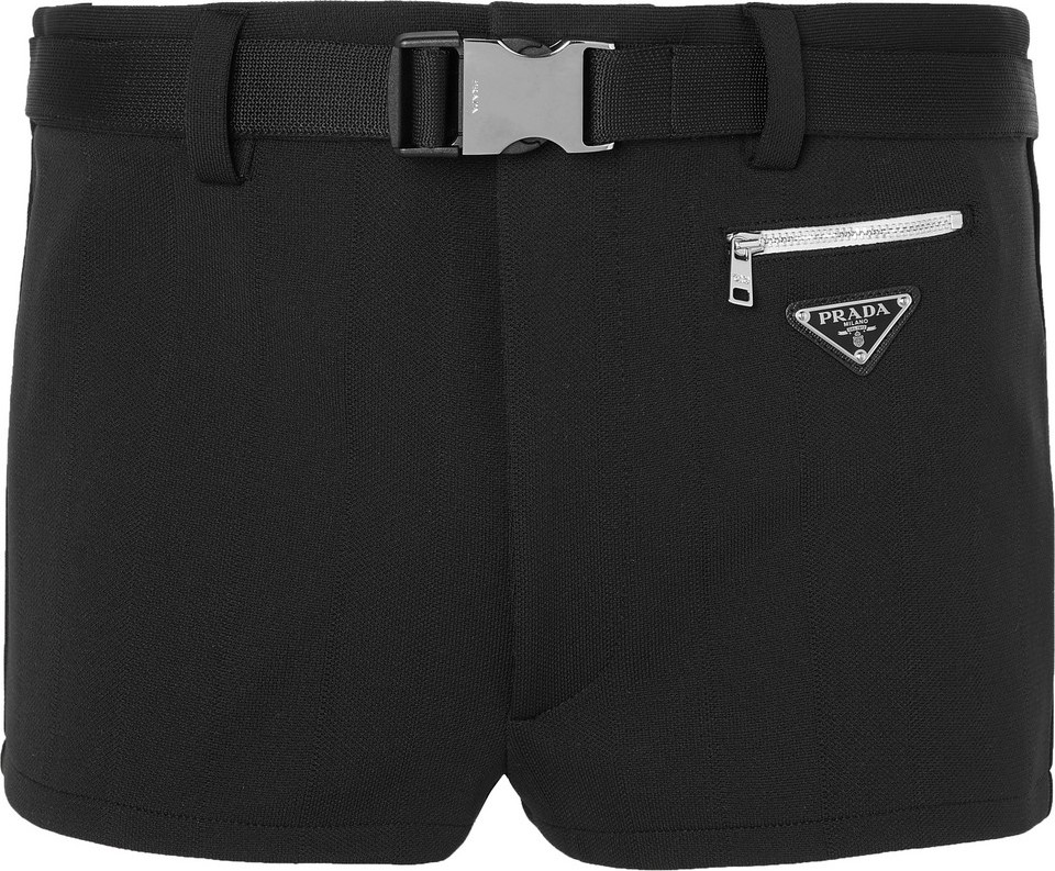 Prada Short-Length Tech-Jersey Swim Shorts