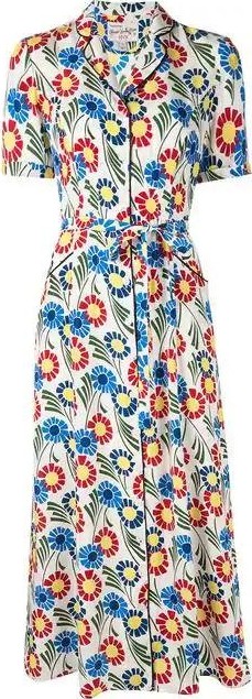 HVN floral print dress