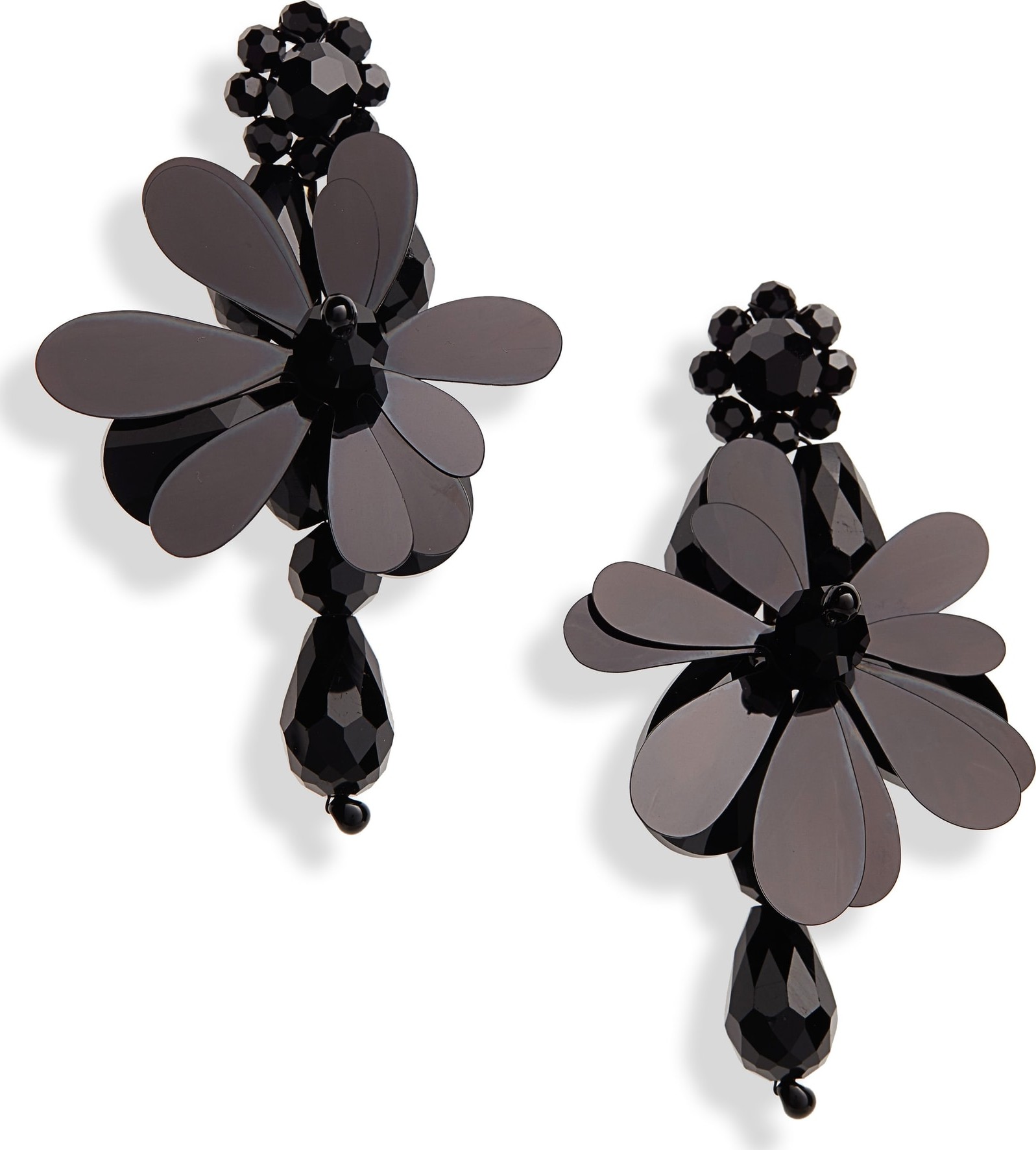 Simone Rocha Beaded Flower Drop Earrings