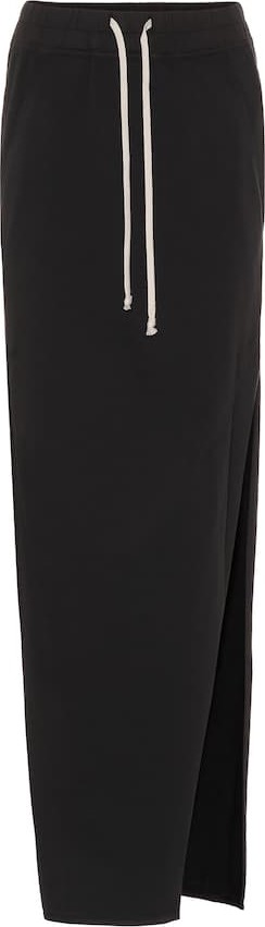 Rick Owens Drawstring cotton maxi skirt