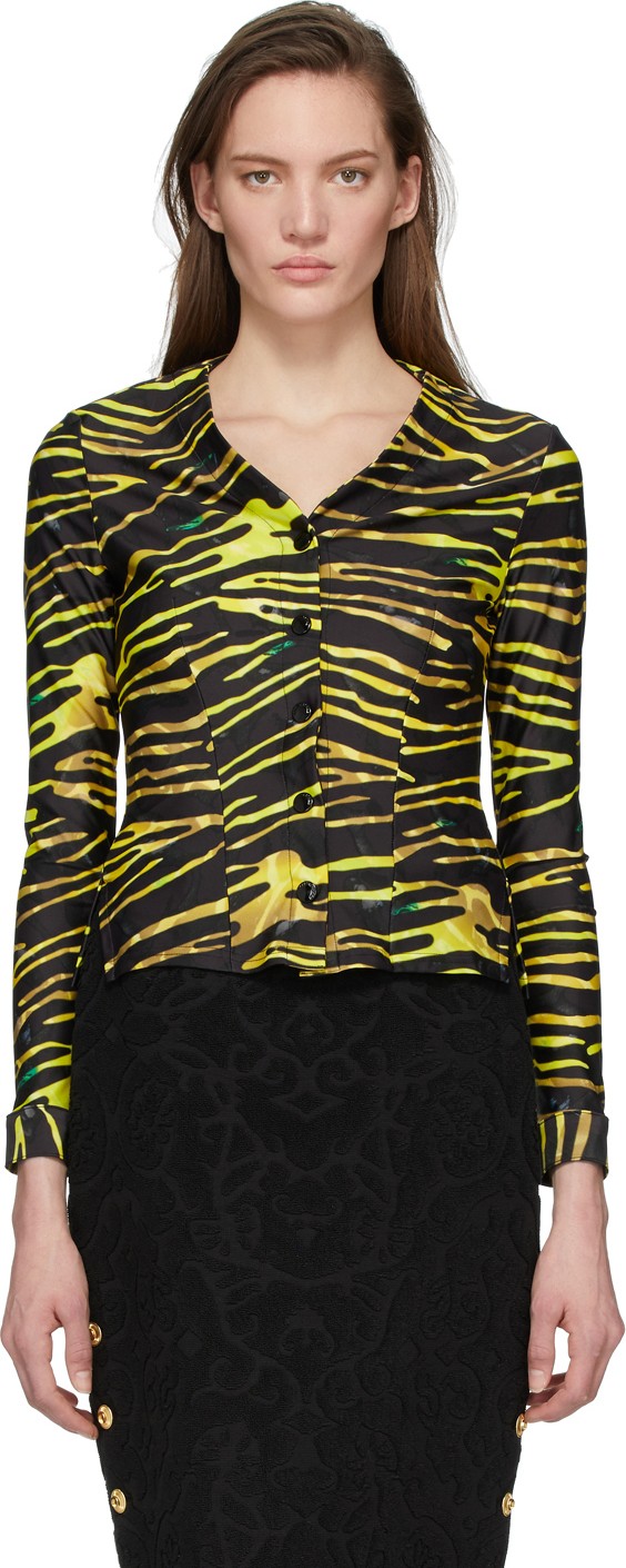 Marine Serre Yellow & Black New Jersey Shirt