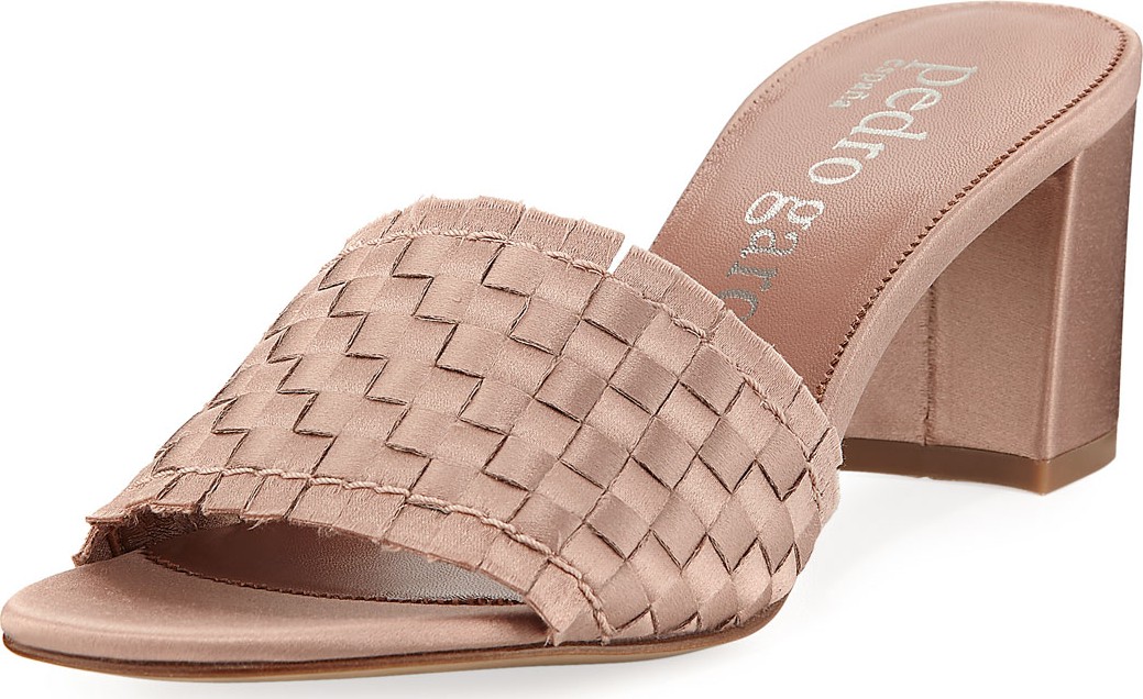Pedro Garcia Xian Woven Satin Slide Sandal