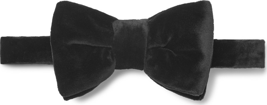 TOM FORD Pre-Tied Cotton-Velvet Bow Tie