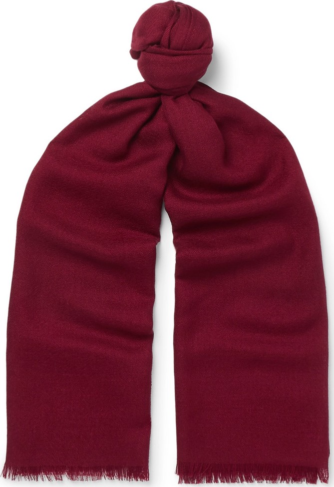 Loro Piana Fringed Cashmere and Silk-Blend Scarf