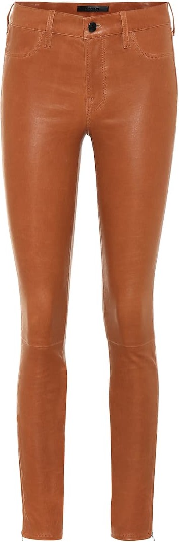J BRAND L8001 mid-rise leather leggings