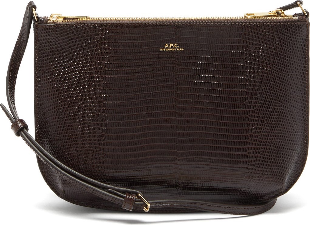 A.P.C. Sarah lizard-effect leather cross-body bag