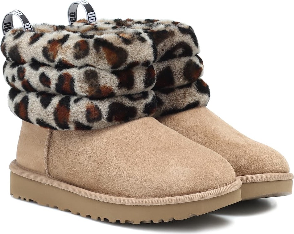 UGG Fluff Mini suede ankle boots