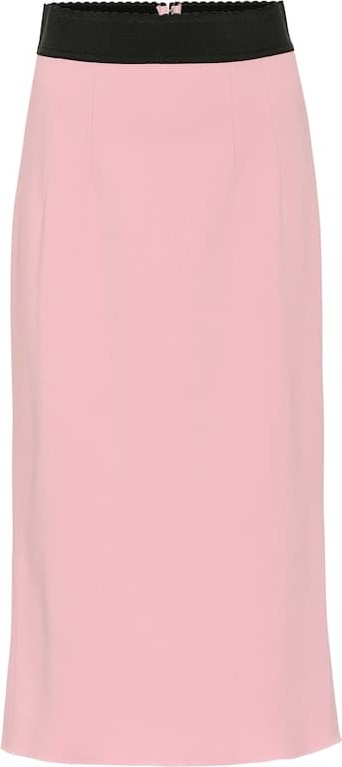 Dolce & Gabbana High-rise stretch-cady pencil skirt