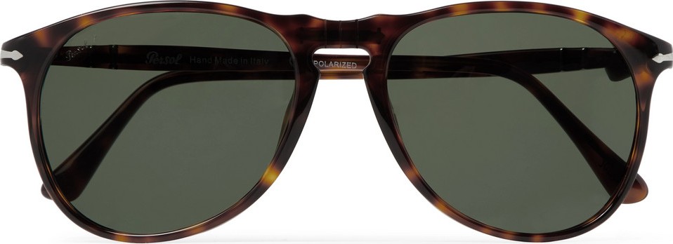 Persol Aviator-Style Tortoiseshell Acetate Polarised Sunglasses